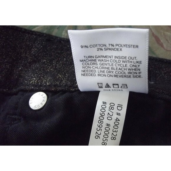 Express Metallic Jeans Womens 0 x26"Inseam Gold Shimmer Straight Super High Rise - Picture 9 of 10